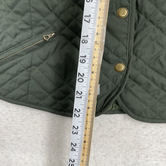 Talbots Olive Green Quilted Horse Riding Equestrian Vest Jacket Petites 0 - Picture 7 of 9